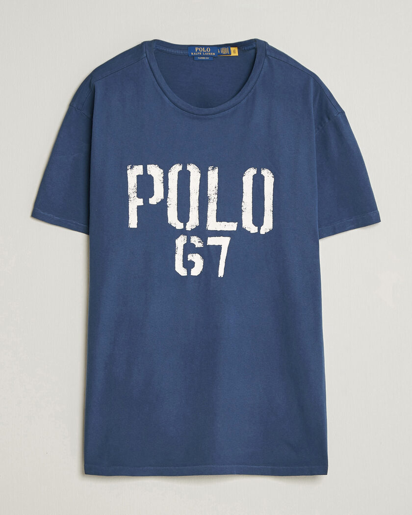 Drake's Short Sleeve Hiking T-Shirt Navy at CareOfCarl.com