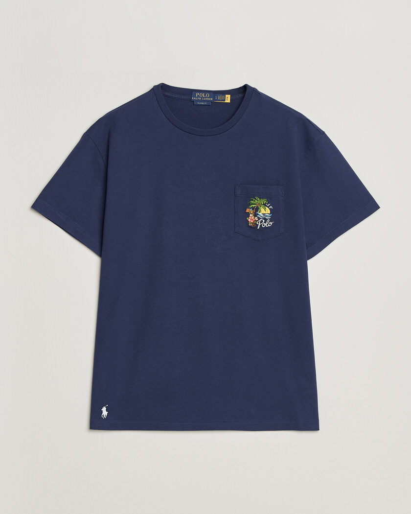 Polo Ralph Lauren Jersey Printed T-Shirt Dark Cobalt – Blue