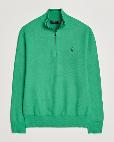 Polo Ralph Lauren Textured Half Zip Palm Green Heather – Green