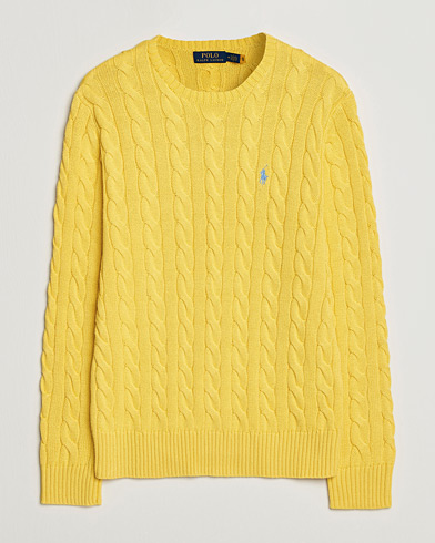 Polo Ralph Lauren Cotton Cable Pullover Sunfish Yellow – Yellow