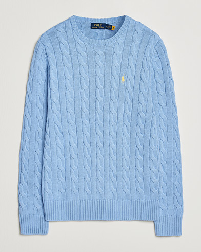 Polo Ralph Lauren Cotton Cable Pullover Austin Blue – Blue