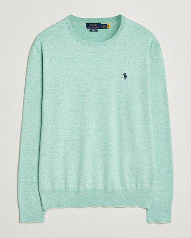 Polo Ralph Lauren Cotton Crew Neck Sweater Green Heather – Green