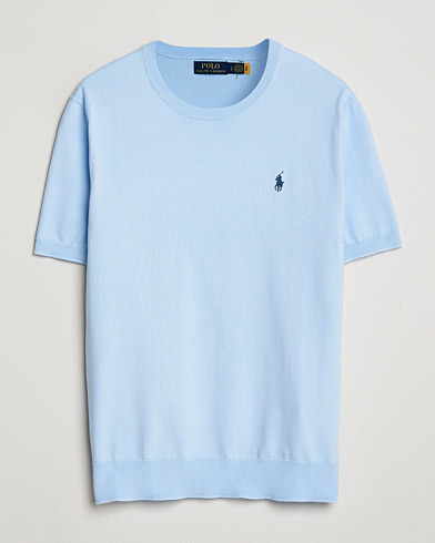 Polo Ralph Lauren Knitted Short Sleeve T-Shirt Office Blue – Blue