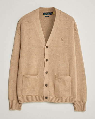 Polo Ralph Lauren Cotton Cardigan Camel Melange – Beige