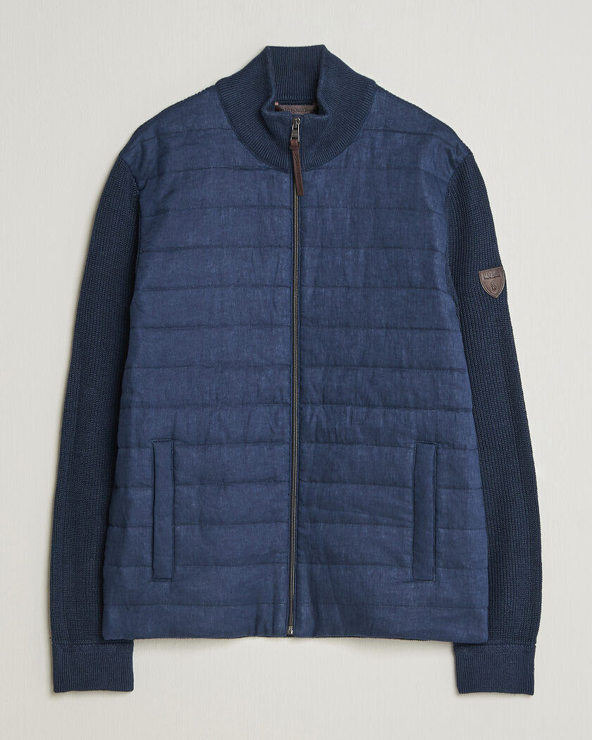 Polo Ralph Lauren Linen Full Zip Sweater Navy – Blue