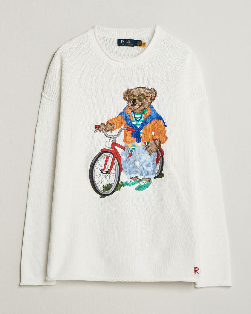 Polo Ralph Lauren Cotton Bear Sweater Deckwash White – White