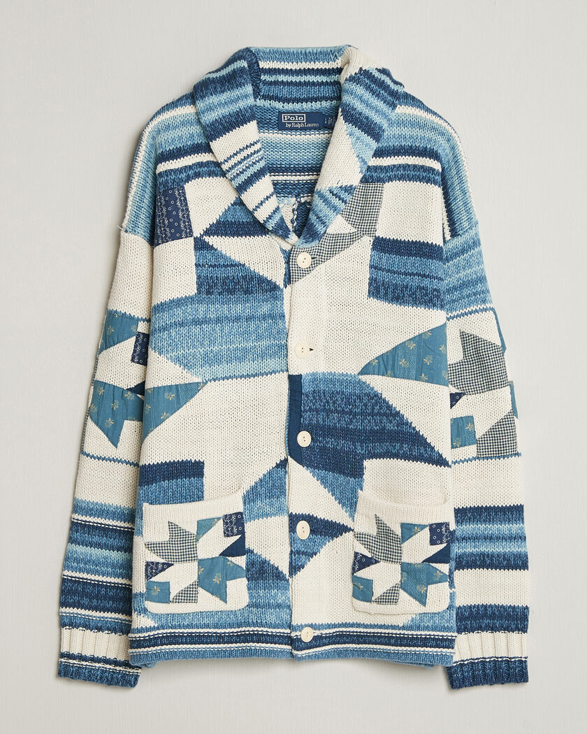 RRL Eagle Patch Shawl Cardigan Navy at CareOfCarl.com