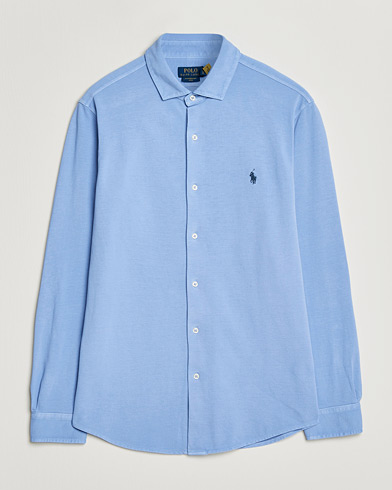 Polo Ralph Lauren Featherweight Knitted Shirt Canvas Blue – Blue