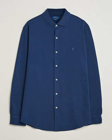 Polo Ralph Lauren Featherweight Knitted Shirt Dark Cobalt – Blue