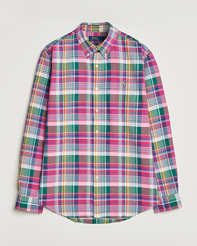 Polo Ralph Lauren Custom Fit Checked Oxford Shirt Pink/Blue Multi – Multi-colour