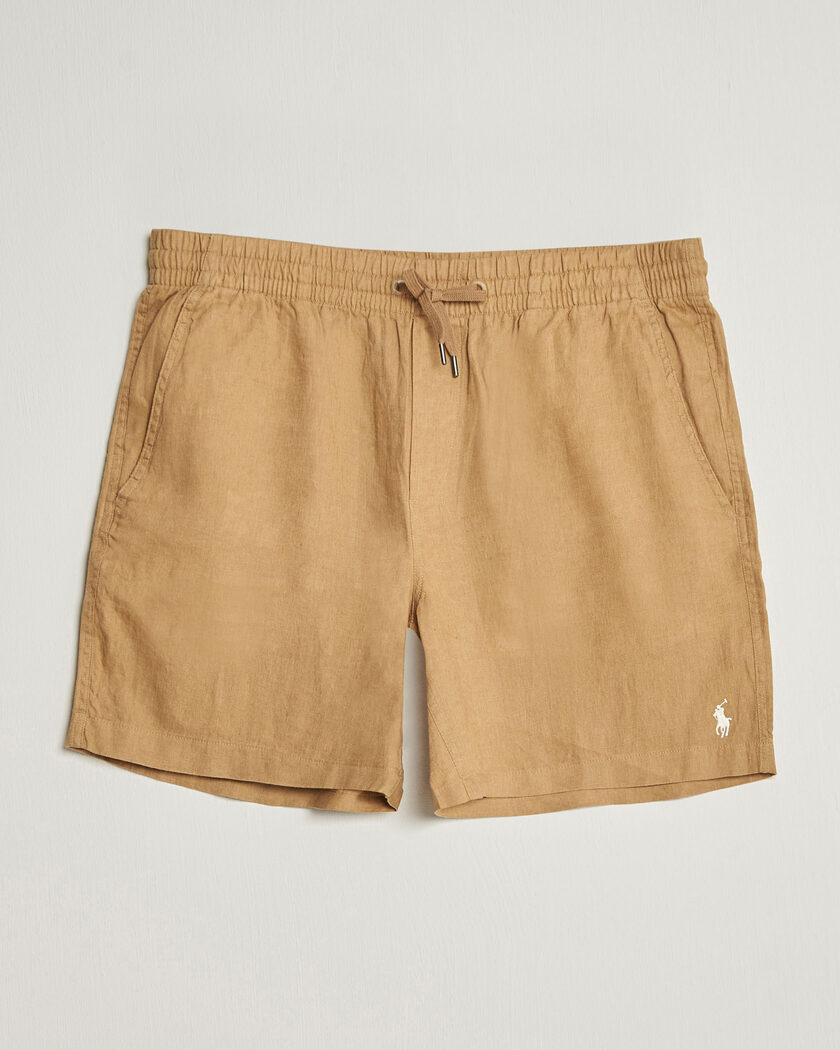 Polo Ralph Lauren Dyed Linen Shorts Cafe Tan - Size: S / Mens clothing