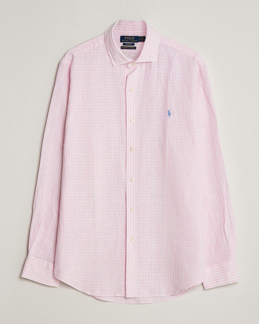Polo Ralph Lauren Cotton/Linen Seersucker Shirt Pink/White – Pink