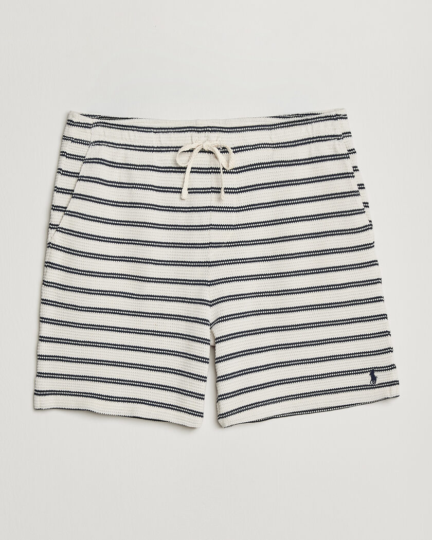 Polo Ralph Lauren Knitted Shorts Pale Cream/Newport Navy – Blue