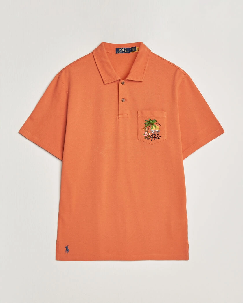 Polo Ralph Lauren Classic Fit Pocket Polo Solar Sky – Orange
