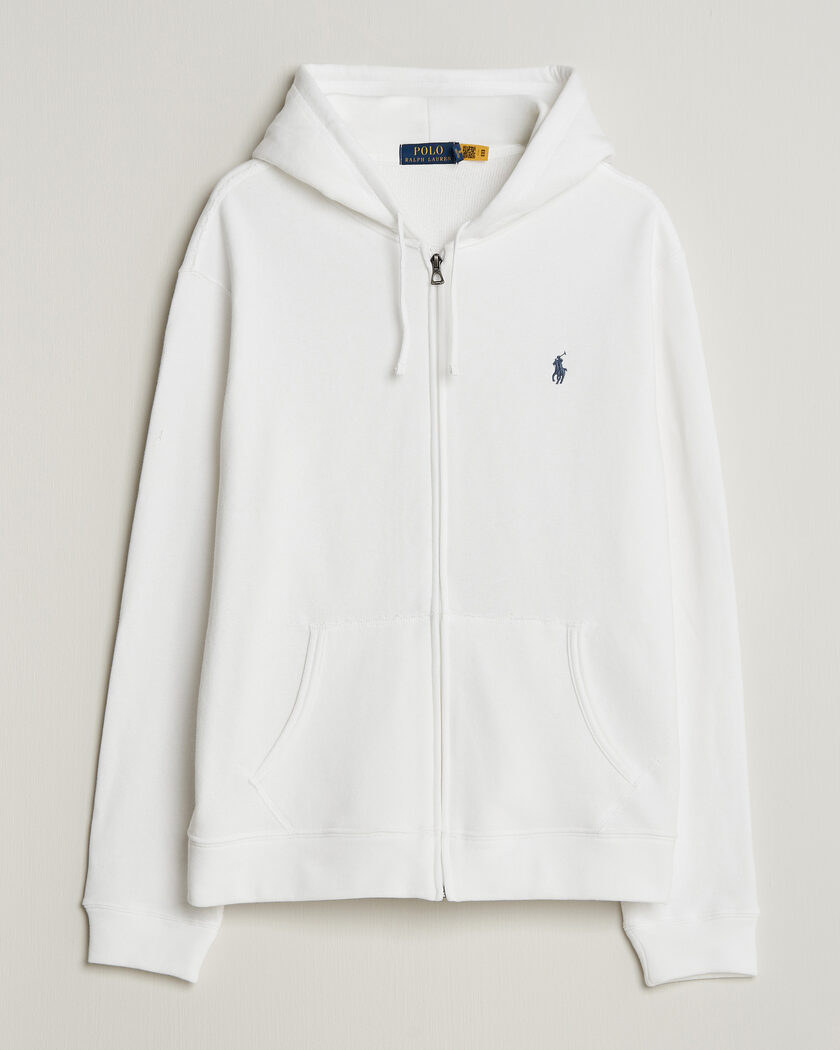 Polo Ralph Lauren ホワイト フーディ Polo Ralph Lauren Fleece Full Zip Hoodie Andover Heather at