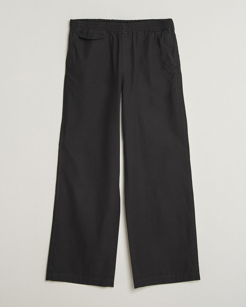 A.P.C. Joaquin Seersucker Drawstring Trousers Dark Navy at