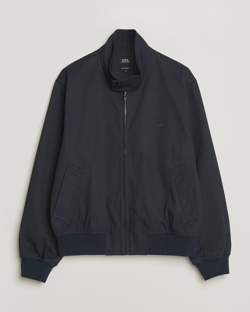 A.P.C. Wool Blouson Jacket Navy at CareOfCarl.com