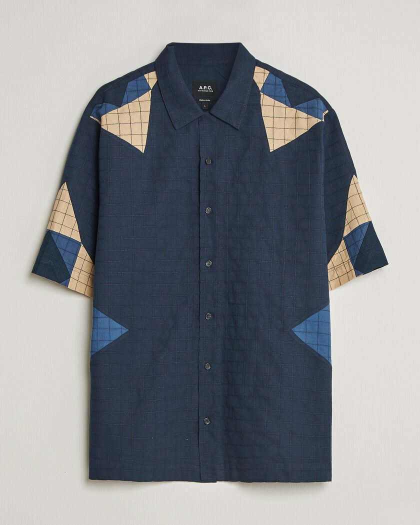 A.P.C. Patchwork Short Sleeve Indigo – Blue