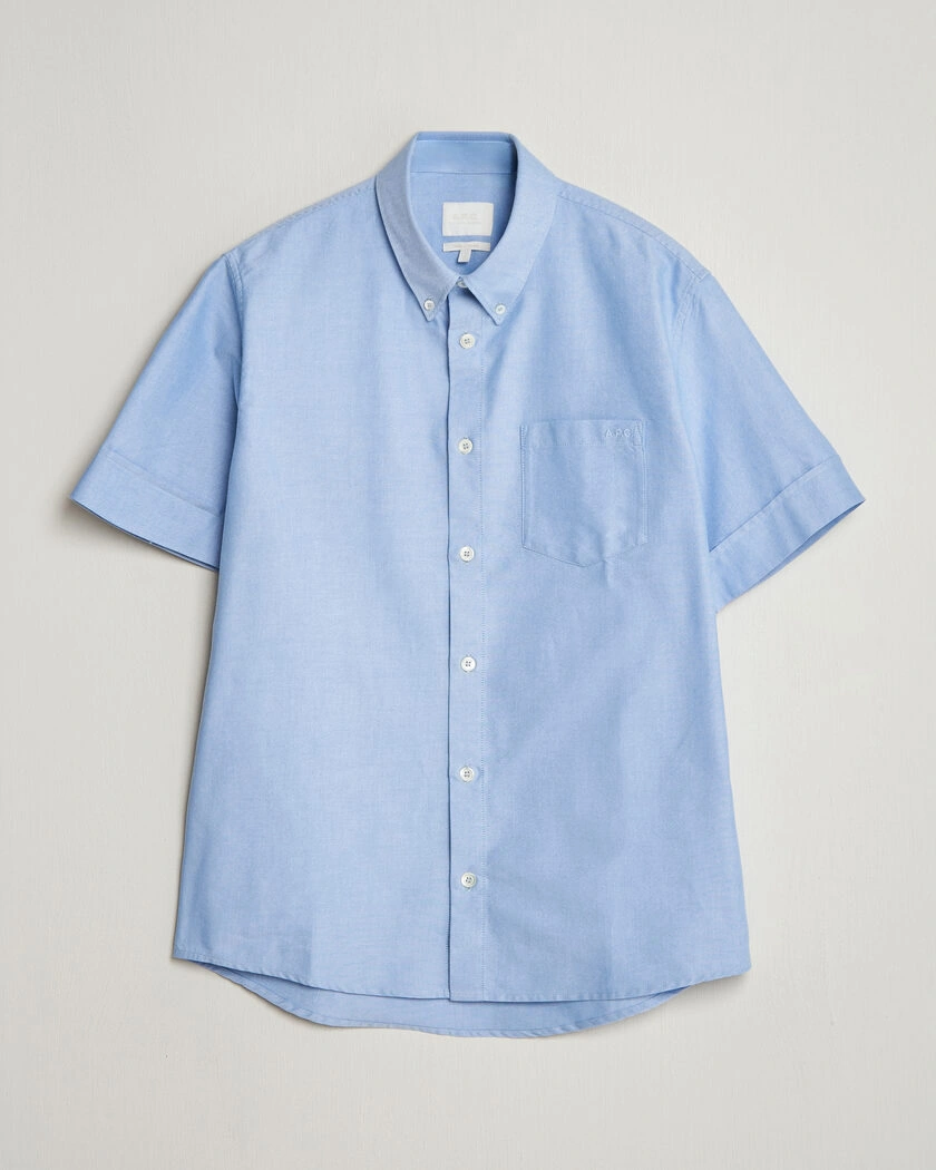 A.P.C. Jack Short Sleeve Shirt Light Blue – Blue