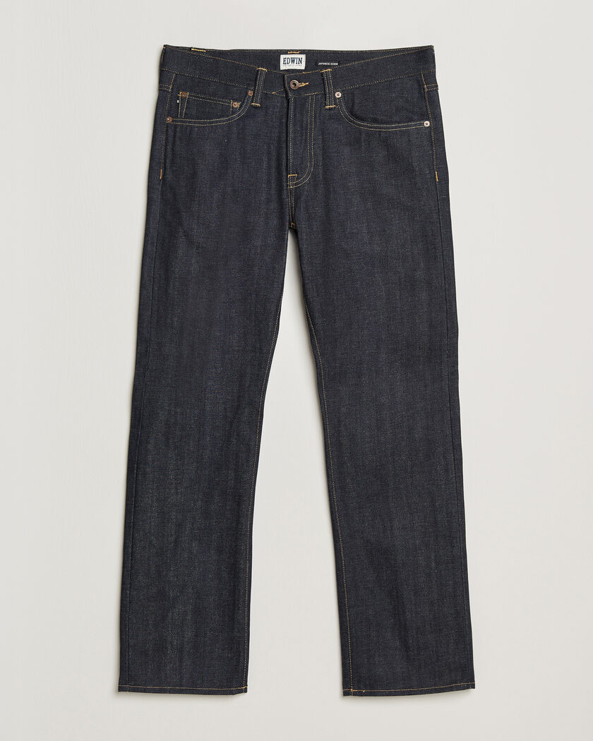 EDWIN No.47 Regular Straight Selvage Jeans Unwashed – Blue