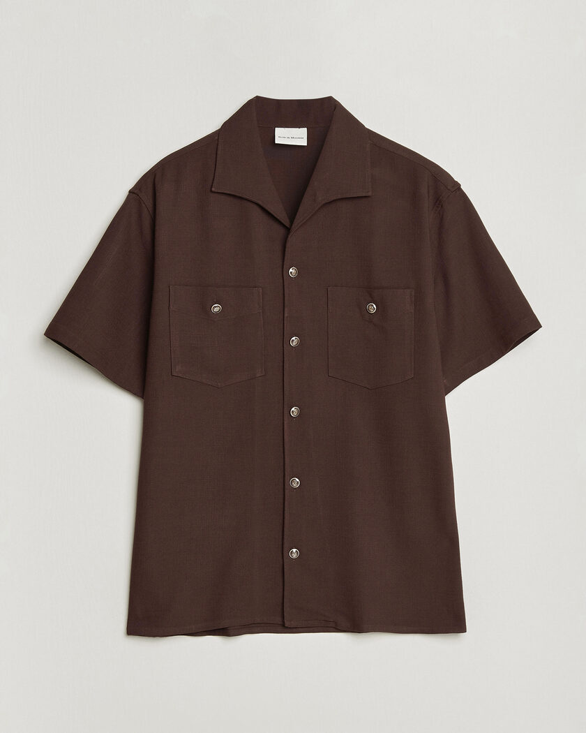 Drôle de Monsieur Viscose Resort Shirt Brown – Brown
