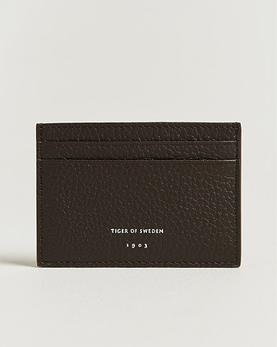 Tiger of Sweden Wharf Leather Card Holder Dark Brown – Brown