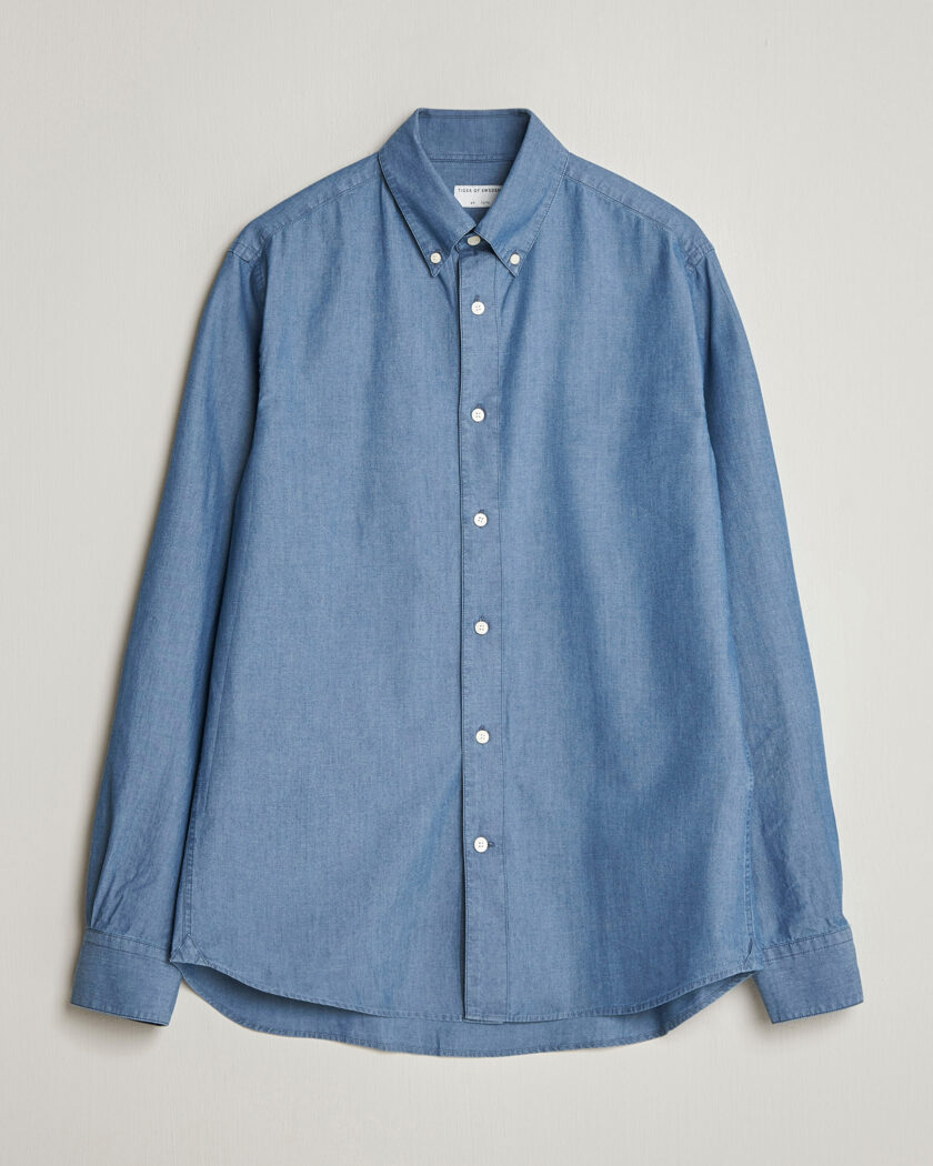 Samsøe Samsøe Ryan Chambray Shirt Light Blue at CareOfCarl.com