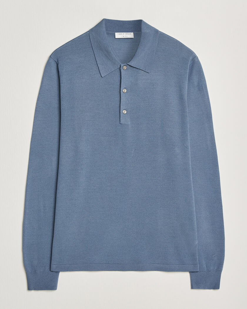 Auralee Cashmere/Silk Skipper Polo Black at CareOfCarl.com