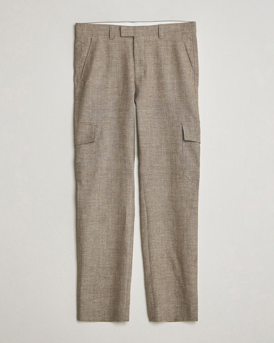 Tiger of Sweden Mend Wool/Linen Cargo Trousers Sawgrass Brown – Brown