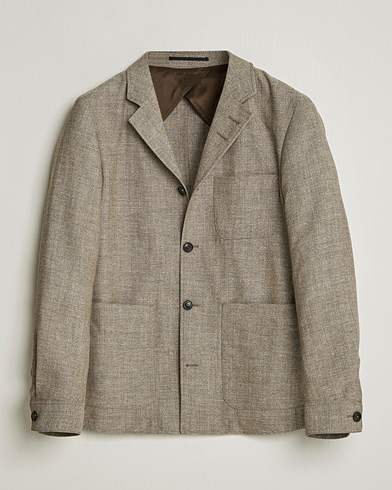 Boglioli K Jacket Houndstooth Wool Blazer Brown at CareOfCarl.com