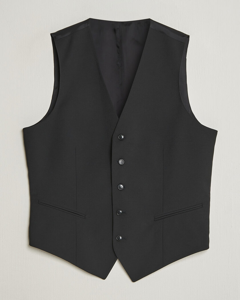 Tiger of Sweden Winston Wool Travel Waistcoat Black – Black