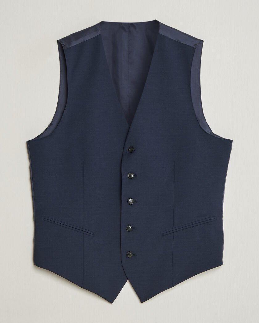 Tiger of Sweden Winston Wool Travel Waistcoat Royal Blue – Blue