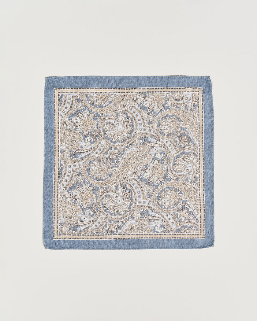 Amanda Christensen Silk Shappe Double Faced Pocket Square Navy – Blue