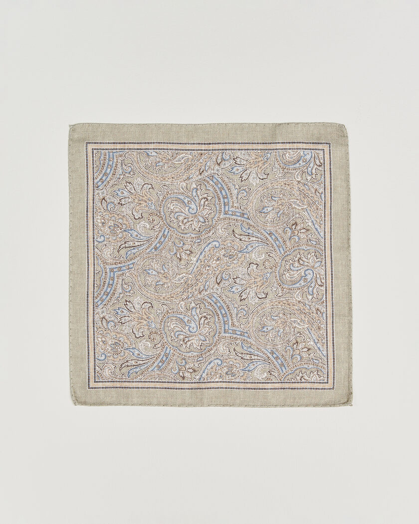 Amanda Christensen Silk Shappe Double Faced Pocket Square Green – Green