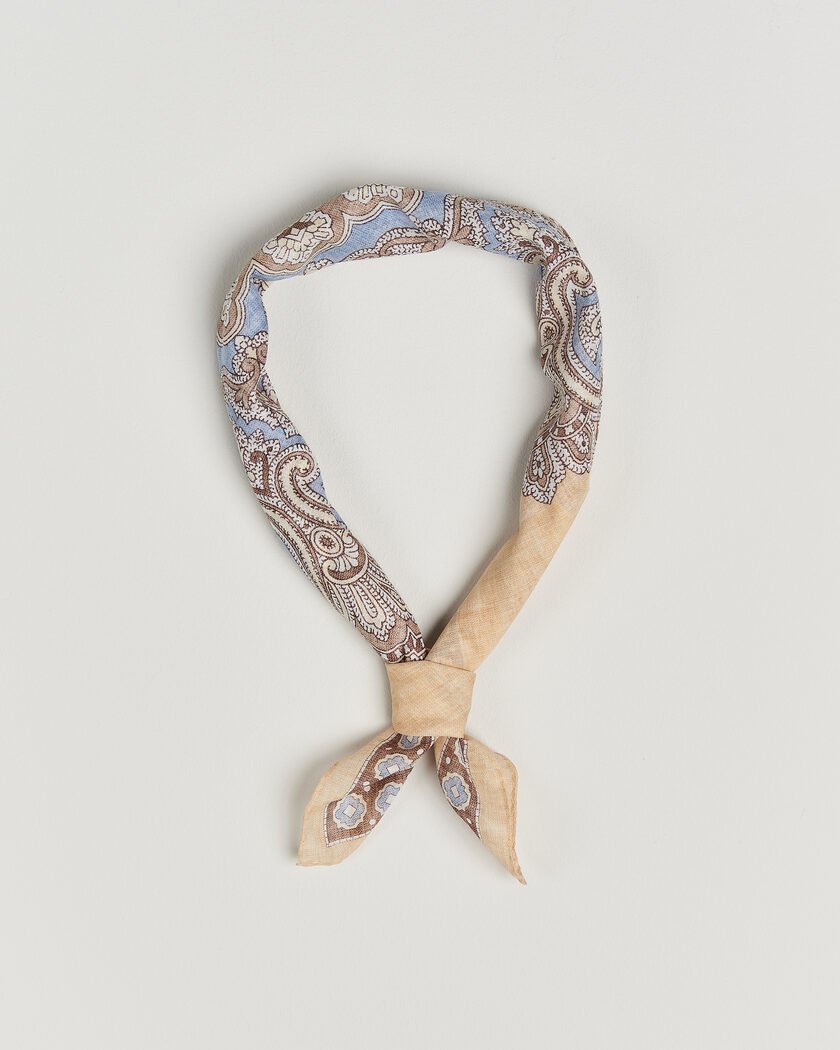 Amanda Christensen Cotton Voilé Large Paisley Bandana Yellow – Yellow