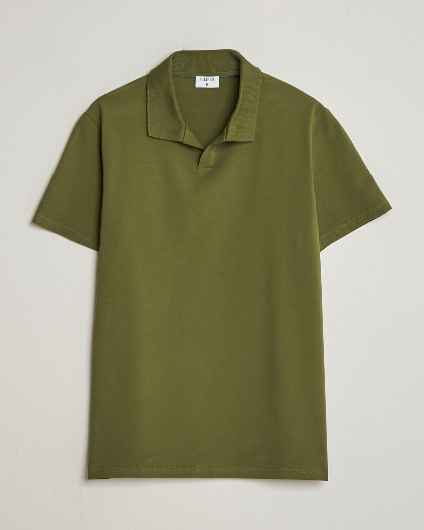 Filippa K Soft Lycra Polo T-Shirt Laurel Green – Green
