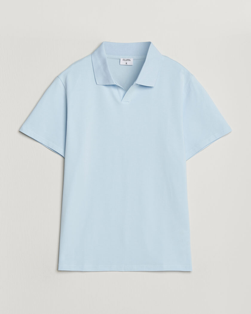 Filippa K Soft Lycra Polo T-Shirt Frost Blue – Blue