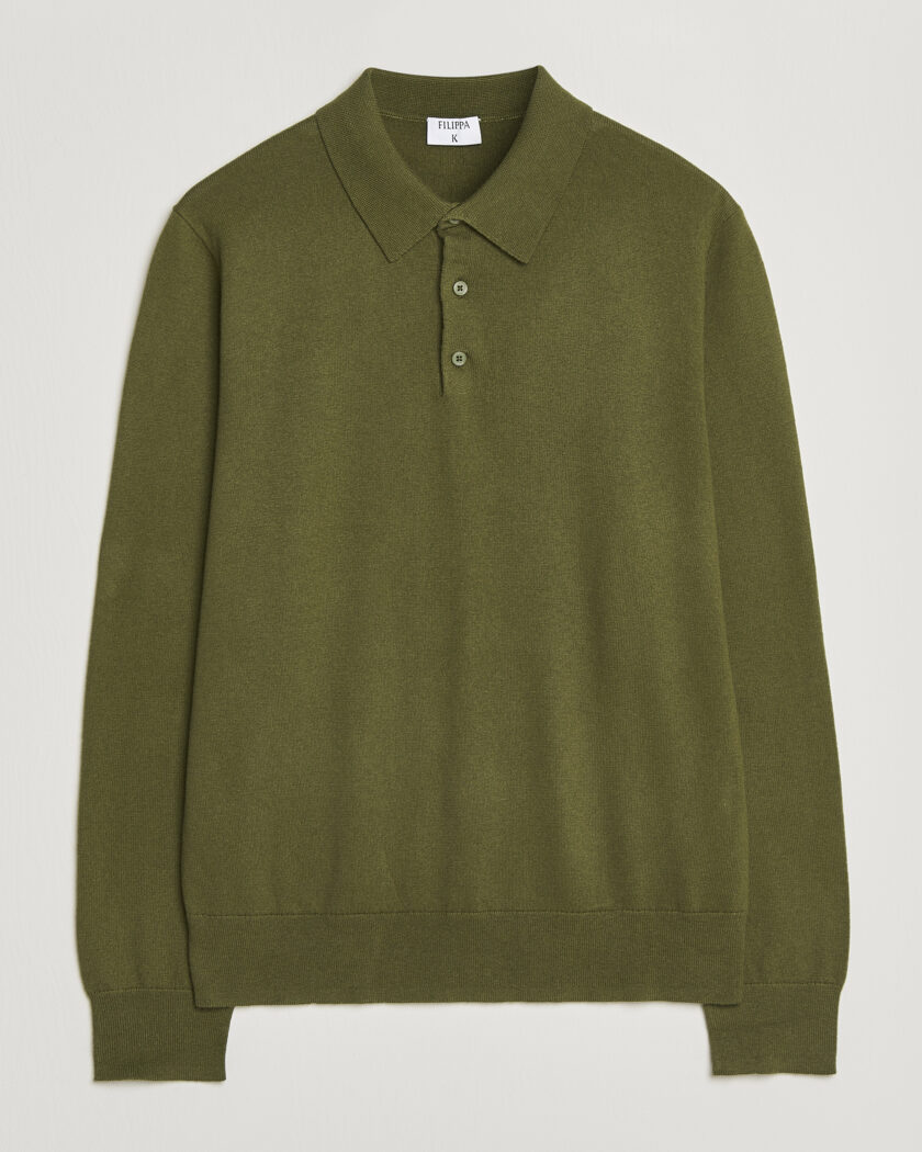 Filippa K Knitted Polo Shirt Laurel Green – Green
