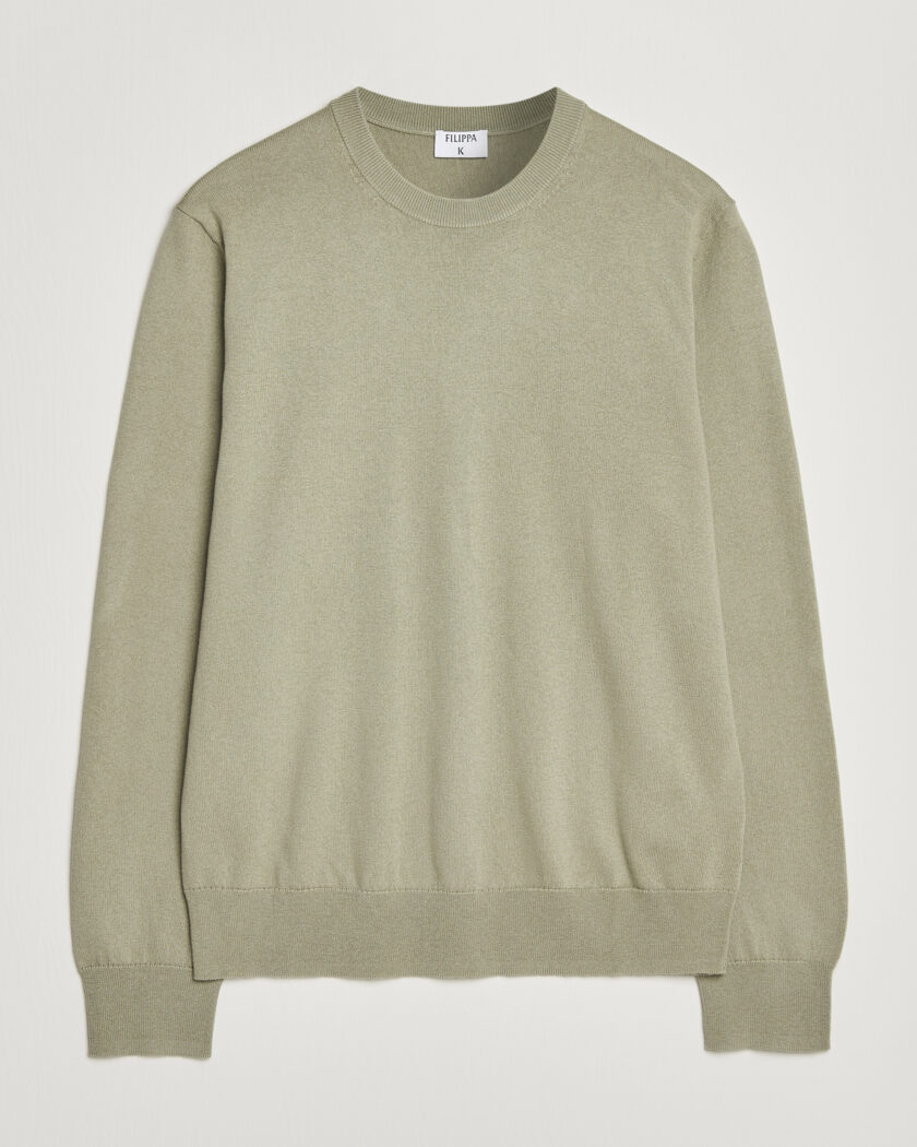 Filippa K Cotton Merino Knitted Sweater Light Green – Green