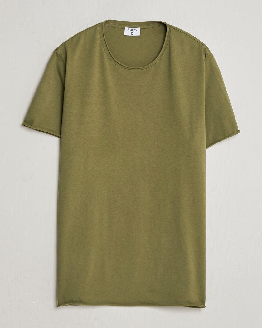 Filippa K Roll Neck Crew Neck T-Shirt Laurel Green – Green
