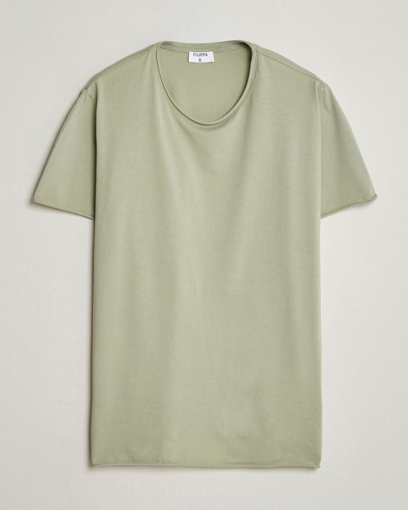 Filippa K Roll Neck Crew Neck T-Shirt Light Green – Green