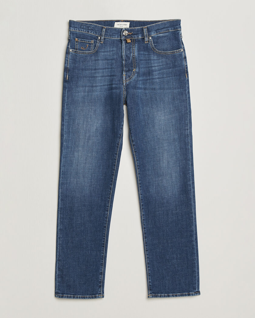 Jacob Cohën Edos Regular Straight Fit Stretch Jeans Mid Blue – Blue