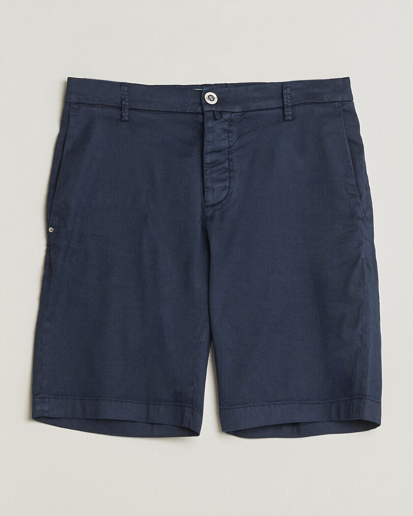 Jacob Cohën George Stretch Linen Shorts Navy – Blue