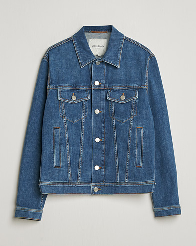 Jacob Cohën Denim Trucker Jacket Mid Blue – Blue