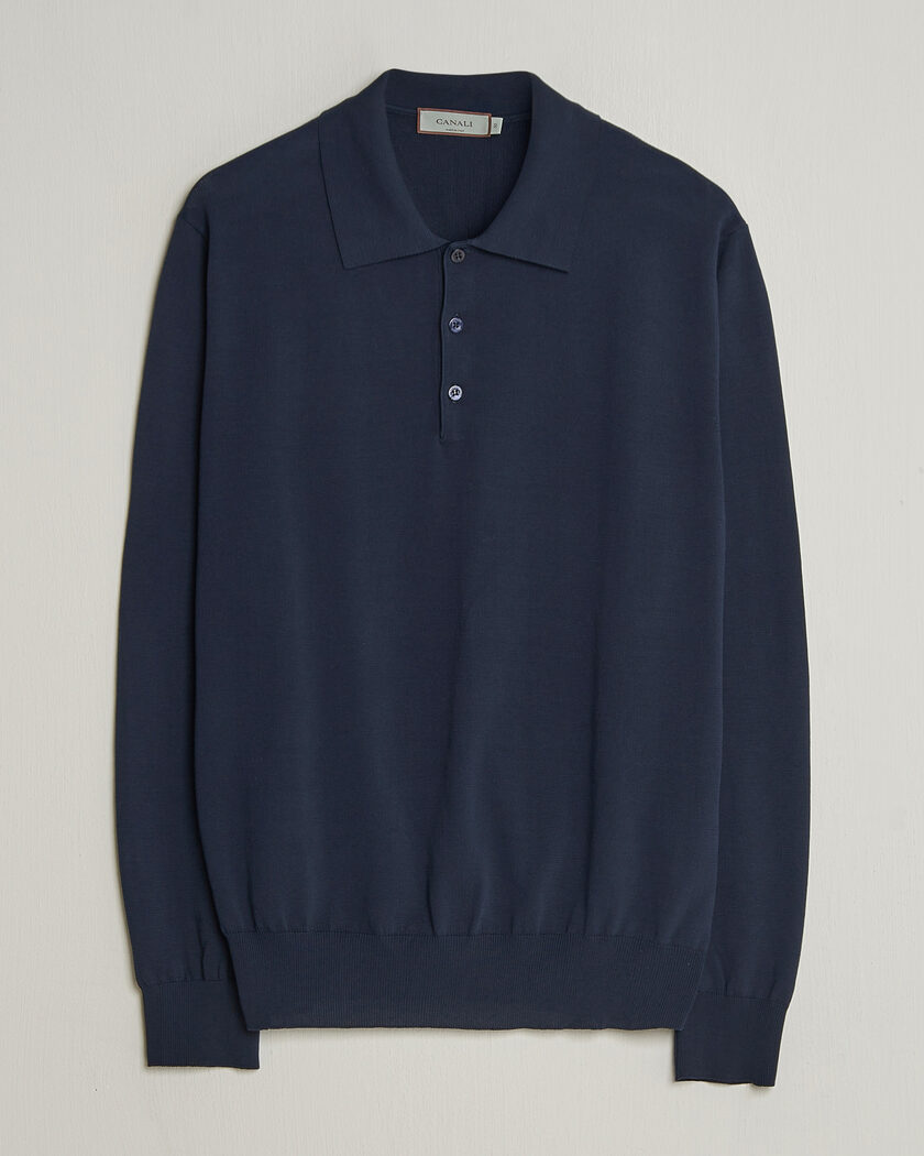 BEAMS PLUS Long Sleeve 12G Knit Polo Forest Green at CareOfCarl.com