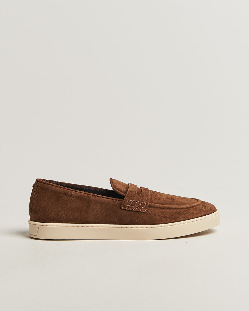 Alden 6245F Unlined Leisure Handsewn Penny Loafer Dark Brown Suede