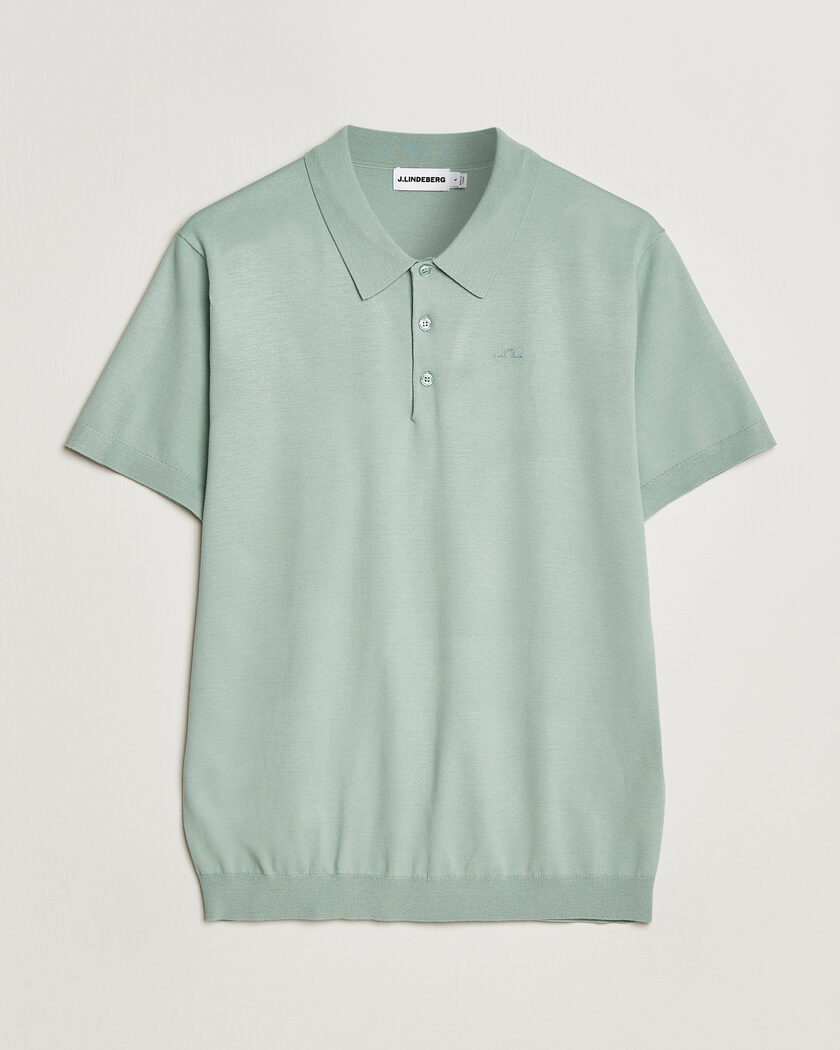 J.Lindeberg Ridge Knitted Polo Jadeite – Green