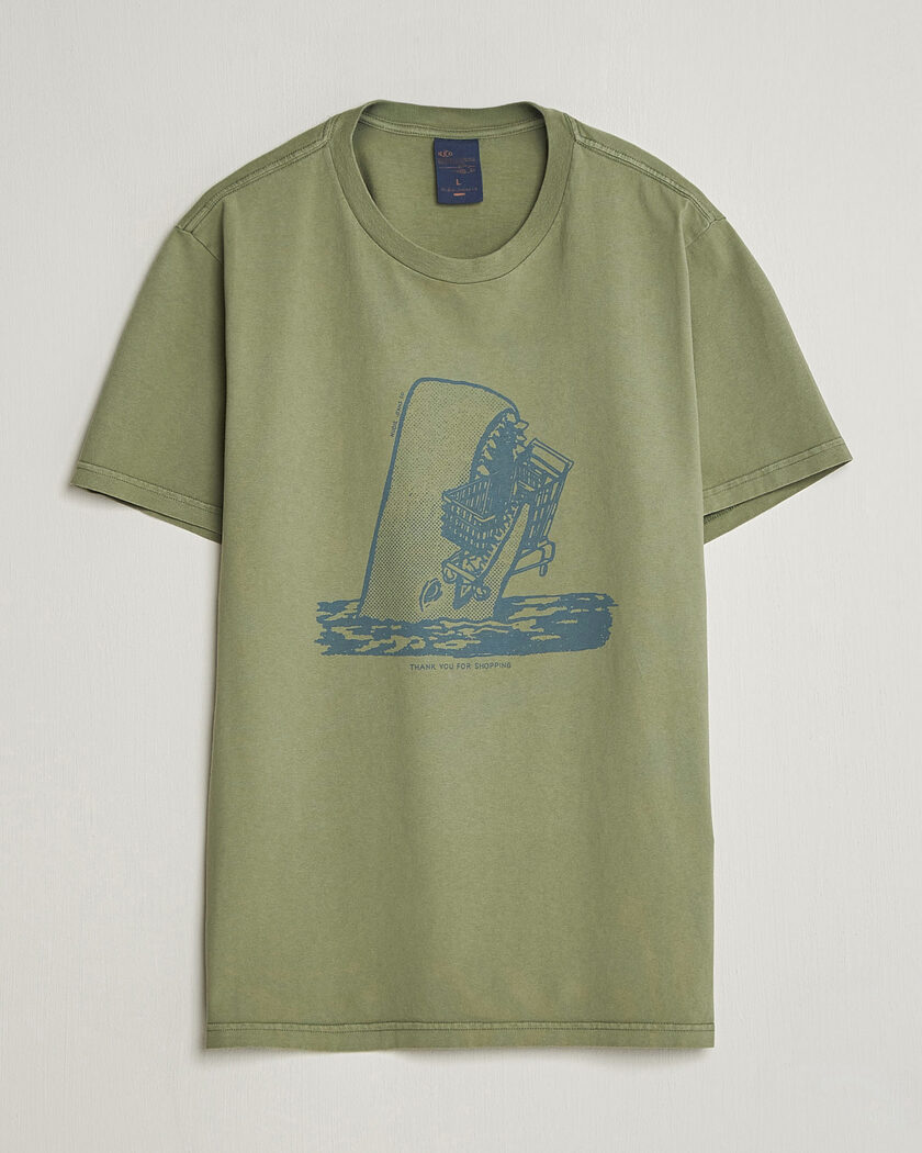 Nudie Jeans Roy Printed T-Shirt Green – Green
