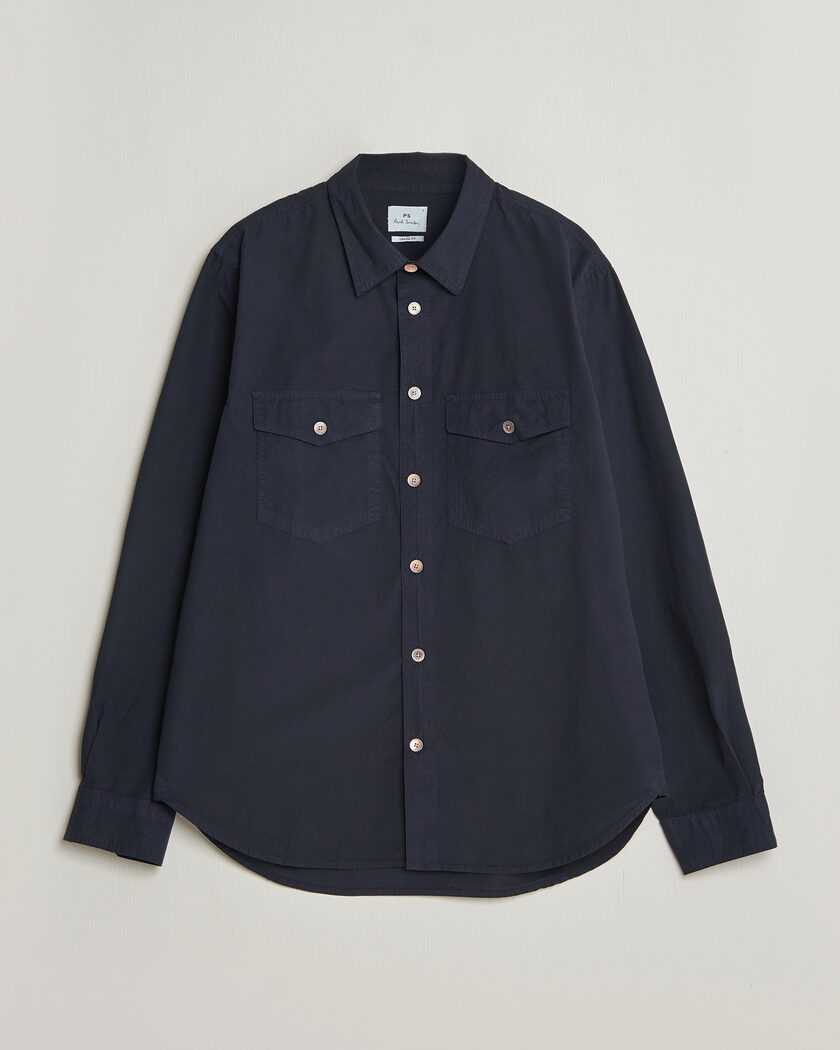 PS Paul Smith Cotton Pocket Overshirt Navy – Blue