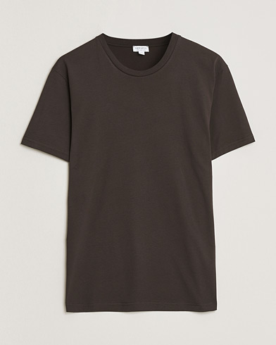 Sunspel Riviera Midweight T-Shirt Dark Chocolate – Brown